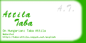 attila taba business card